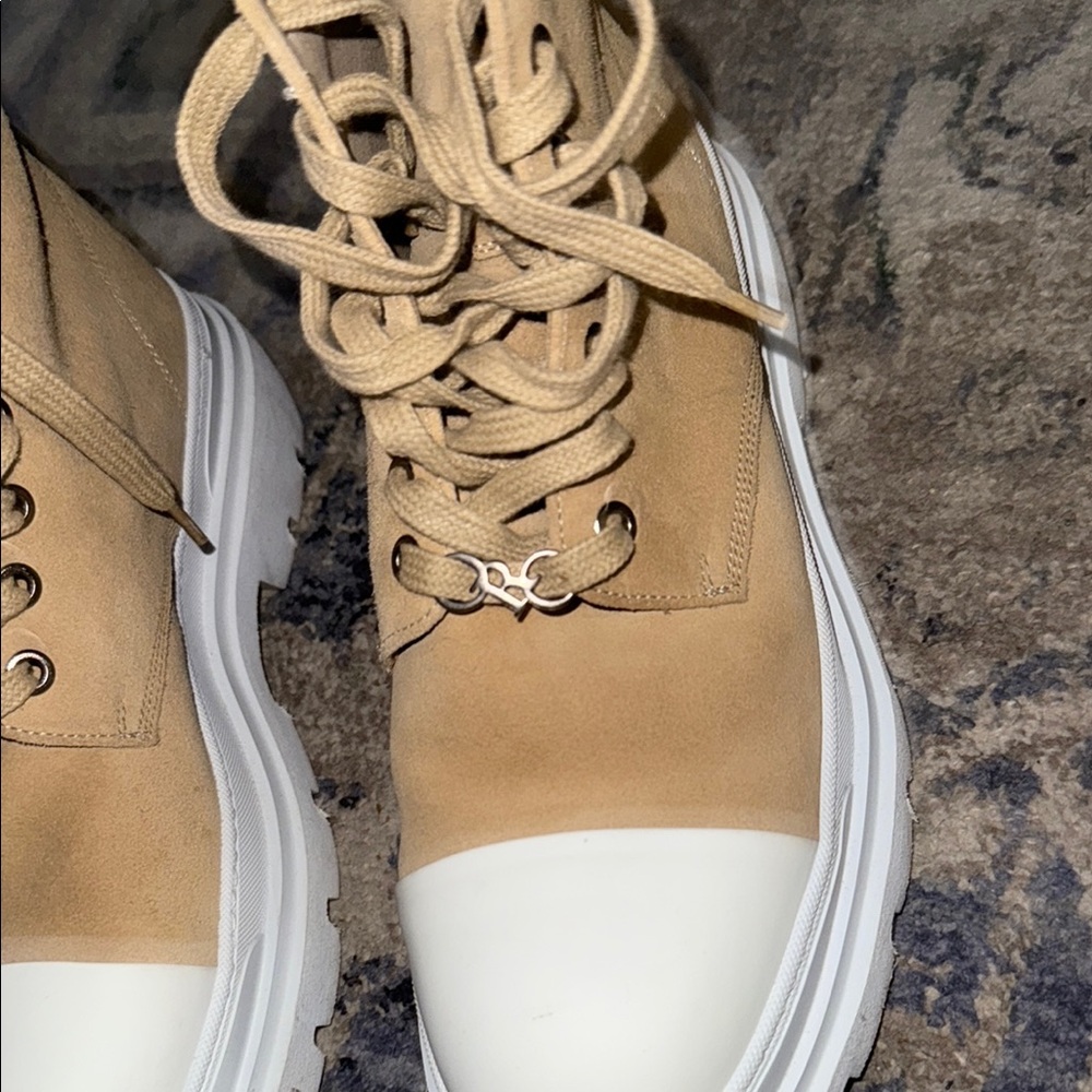 ORO THE DEVON BEIGE COMBAT BOOTS - Picture 5 of 10